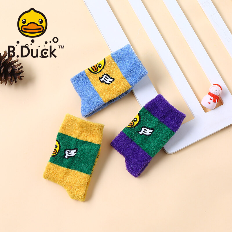B. Duck Children s Socks Winter Thickened Boys Towel Socks Girls Mid Tube