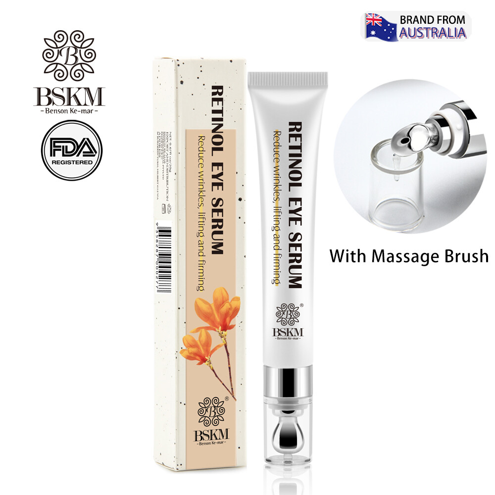 Gambar BSKM Retinol Eye Cream for Dark Circle and Eyebag Anti aging Eye Serum with Massage Head Lighten Fine Lines