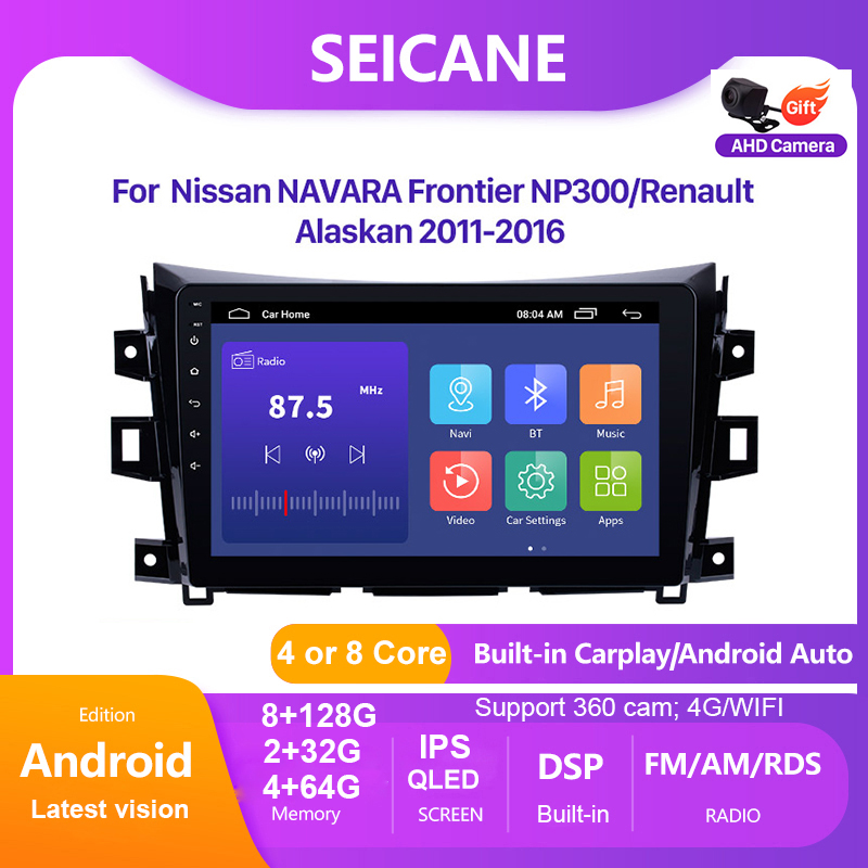 Seicane 10.1inch QLED Touch Screen Android Car Audio Stereo Player for 2011-2016 Nissan NAVARA Frontier NP300 Renault Alaskan Navigation Radio Player GPS Head unit Carplay and Android Auto ราคา 2,160 บาท*ส่งฟรี