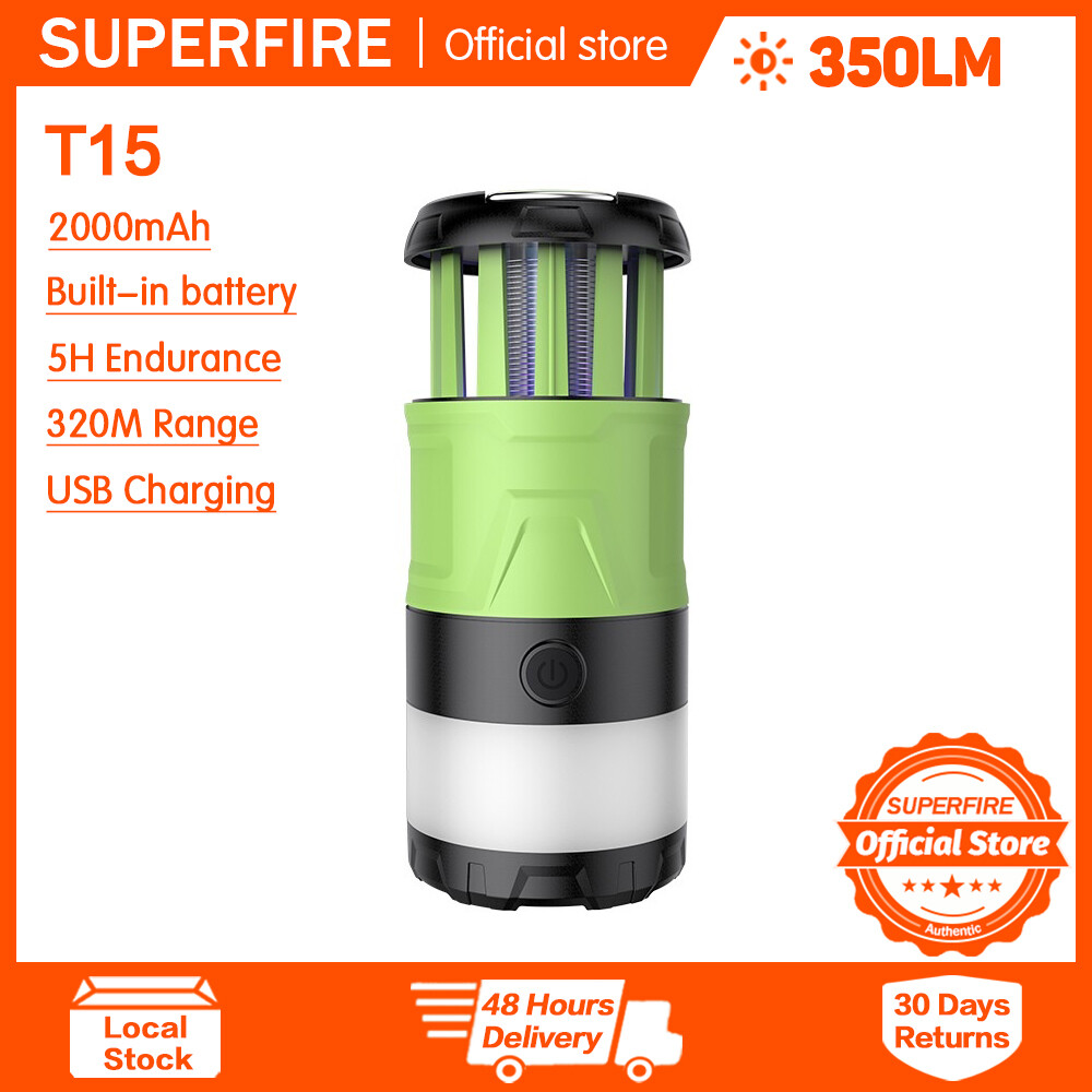 Superfire T15 côn trùng đẩy lùi Đèn Cắm Trại xách tay đèn chiếu sáng ngọn đuốc cho ngoài trời cho nhà ở