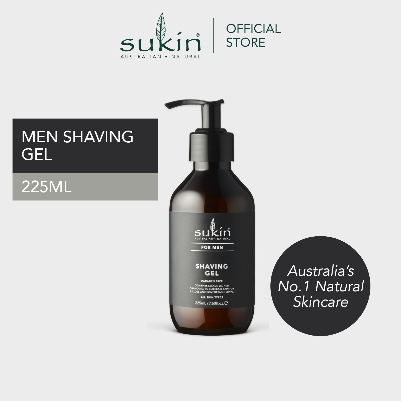 Gambar SUKIN SHAVING GEL l MEN (225ML)