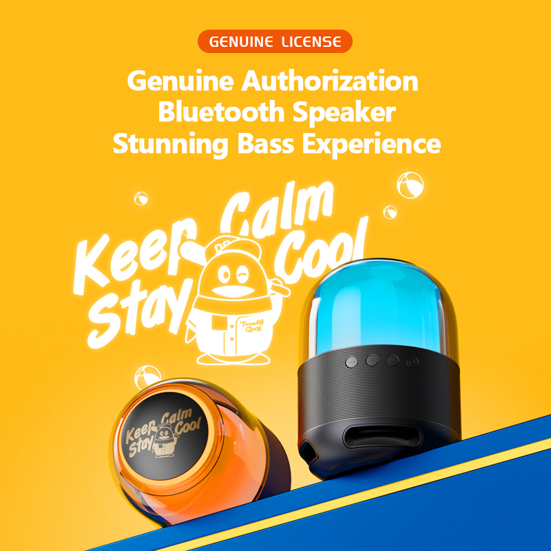 QQfamily QS-S1 Speaker Bluetooth Wireless Stereo Speakers BT5.3 Music Player Speaker Box Bass Smart Lighting Wireless Desktop Speaker Long battery life HD Sound Qualit ราคา 664 บาท*ส่งฟรี