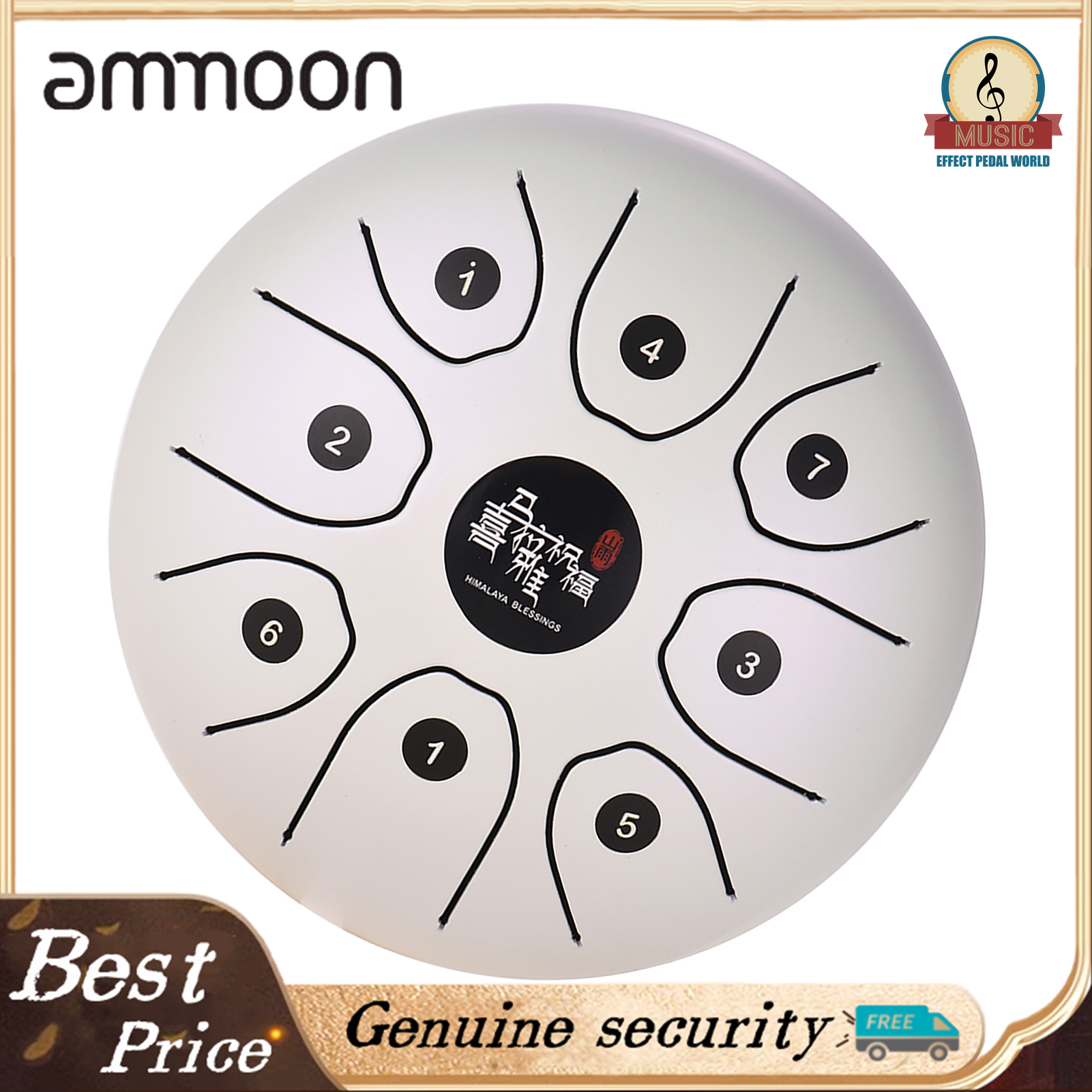 5.5 Inch Mini 8-Tone Steel Tongue Drum C Key Percussion Instrument Handpan Drum with Drum Mallets Carry Bag