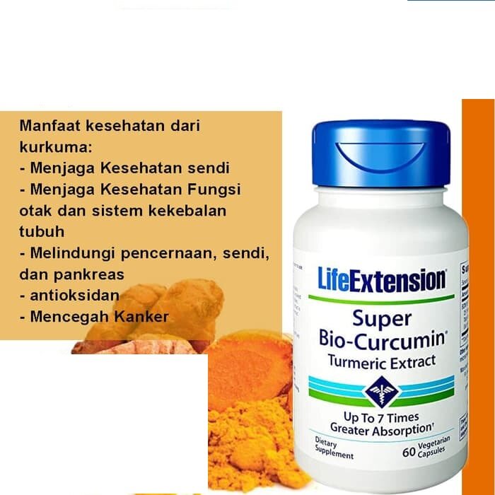 Life Extension Super Bio Curcumin Turmeric 60capsule ( Anti Oxidant, Boost Immune system, general health, Nerve health )