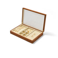 Oirlv Jewelry Box Wooden Jewelry Storage Case Necklace Earrings Bracelet and Rings Organizer Box With Acrylic Lid Home Display Jewelry Storage X071