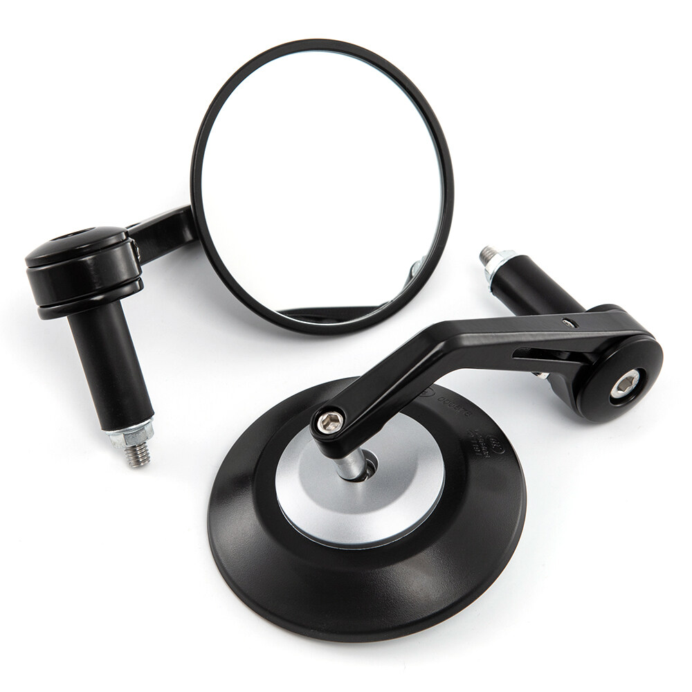 Xe Máy Cafe racer Bar End gương 7/8 "thanh tay cầm cấp gương chiếu hậu gương Moto Gương tròn Phụ tùng xe máy