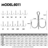 PROBEROS 10ชิ้น/ล็อตเบ็ดคมแบบสามทาง14 #-3/0 # การตกปลาแบบโลหะคาร์บอนตะขอสามตะขอเบ็ดสำหรับเหยื่อตกปลาตะขอยึดเบ็ด Tengirri Jigging 8011เบ็ดตกปลา