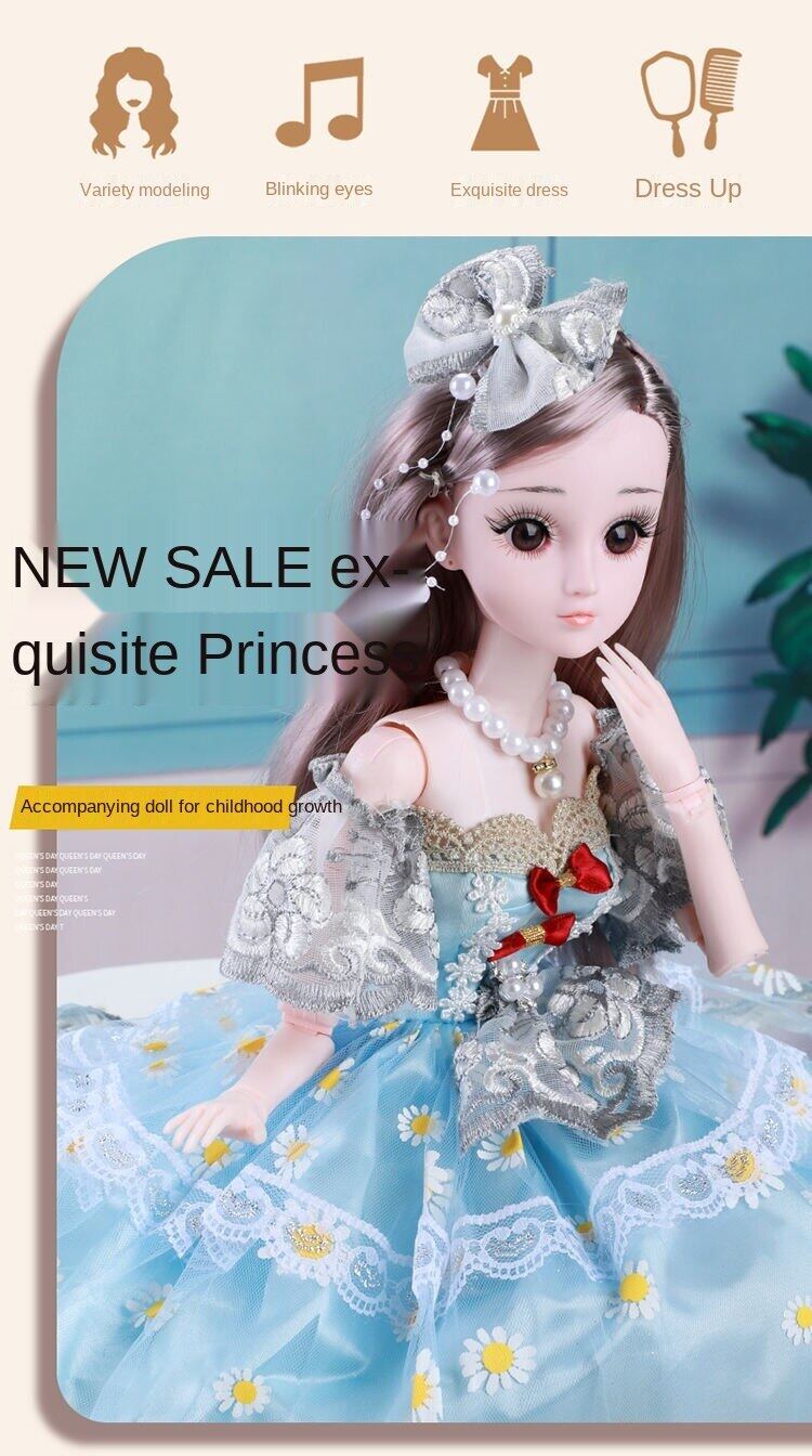 60cm Barbie doll oversized talking childrens toy dress-up princess girls birthday gift suit