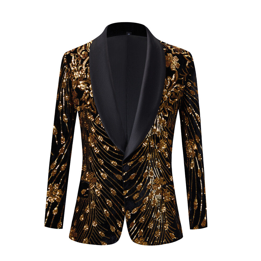 Gold on sale blazer jacket