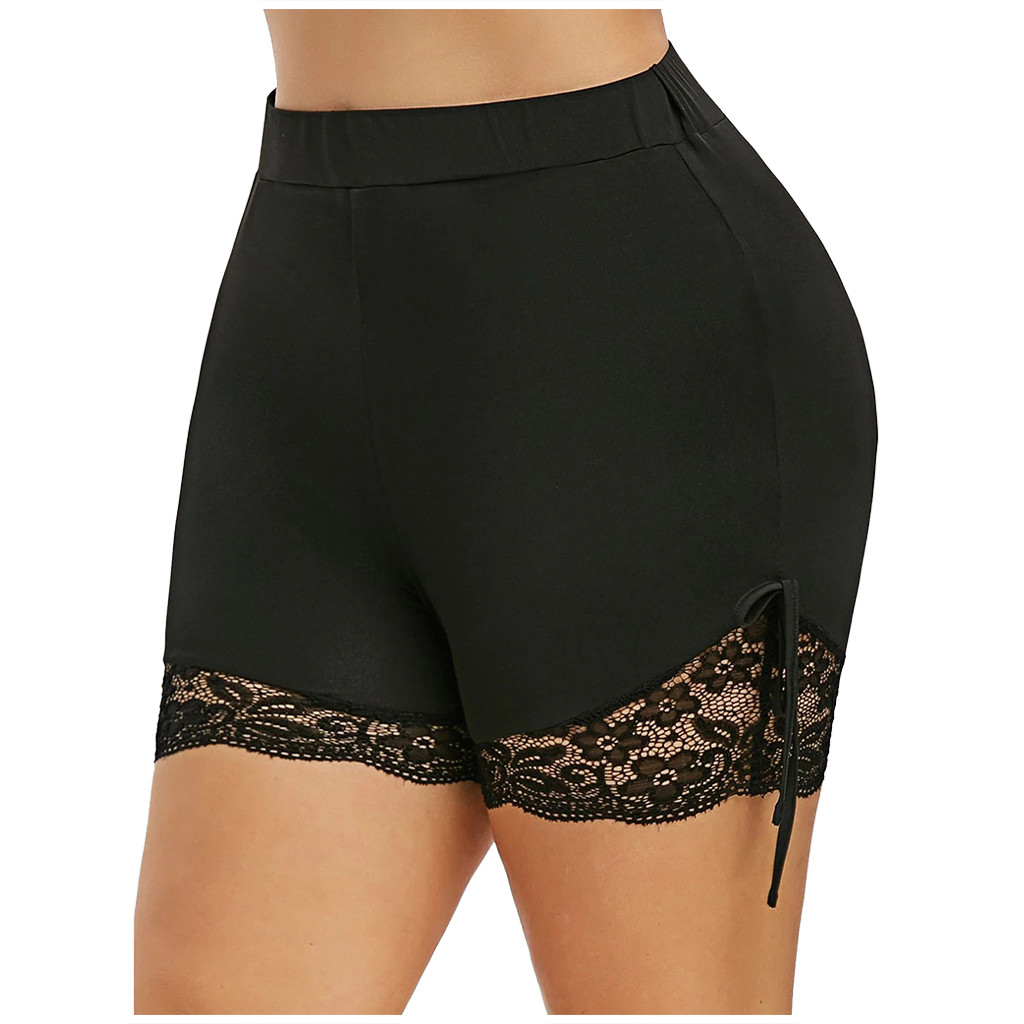 Plus Size Bike Shorts With Lace Shop 