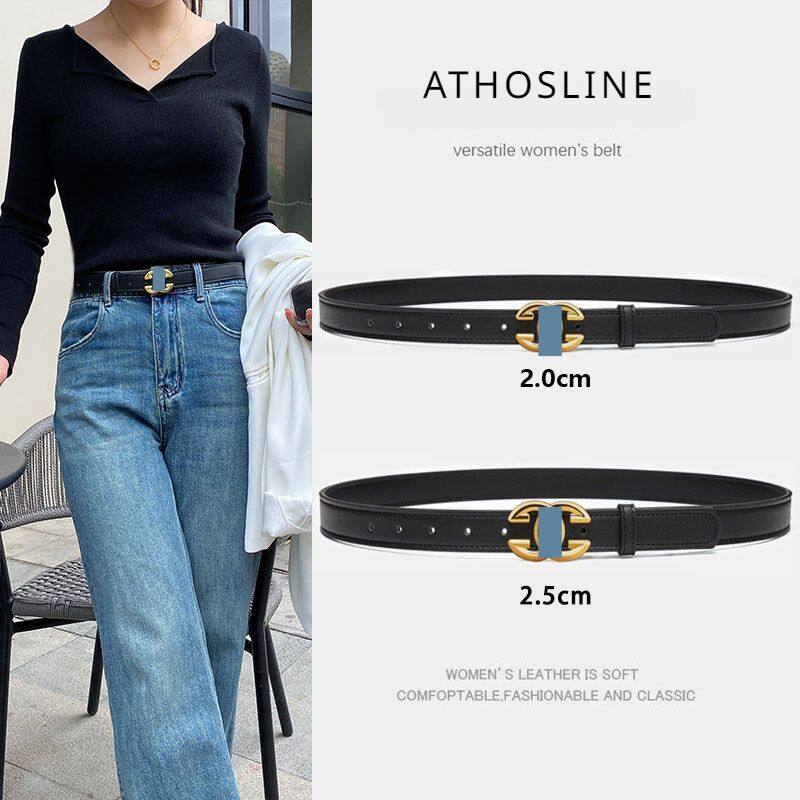 Thắt lưng nữ Thắt lưng khoá chamel Thắt lưng da thật thắt lưng cho nữ kèm hộp quà tặng phụ kiện thời trang Thắt lưng đen quà tặng cho bạn gái