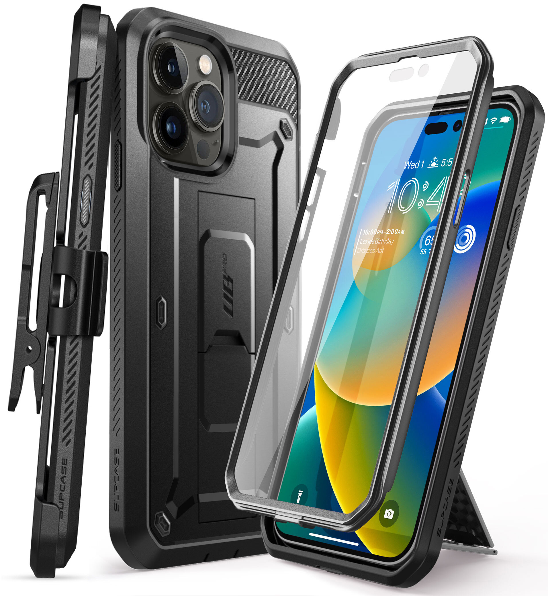 Supcase ốp unicorn beetle pro cho iphone 14/14 pro/14 plus/14 pro max tích hợp bảo vệ màn hình & chân đế & ốp gồ ghề chịu lực kẹp thắt lưng