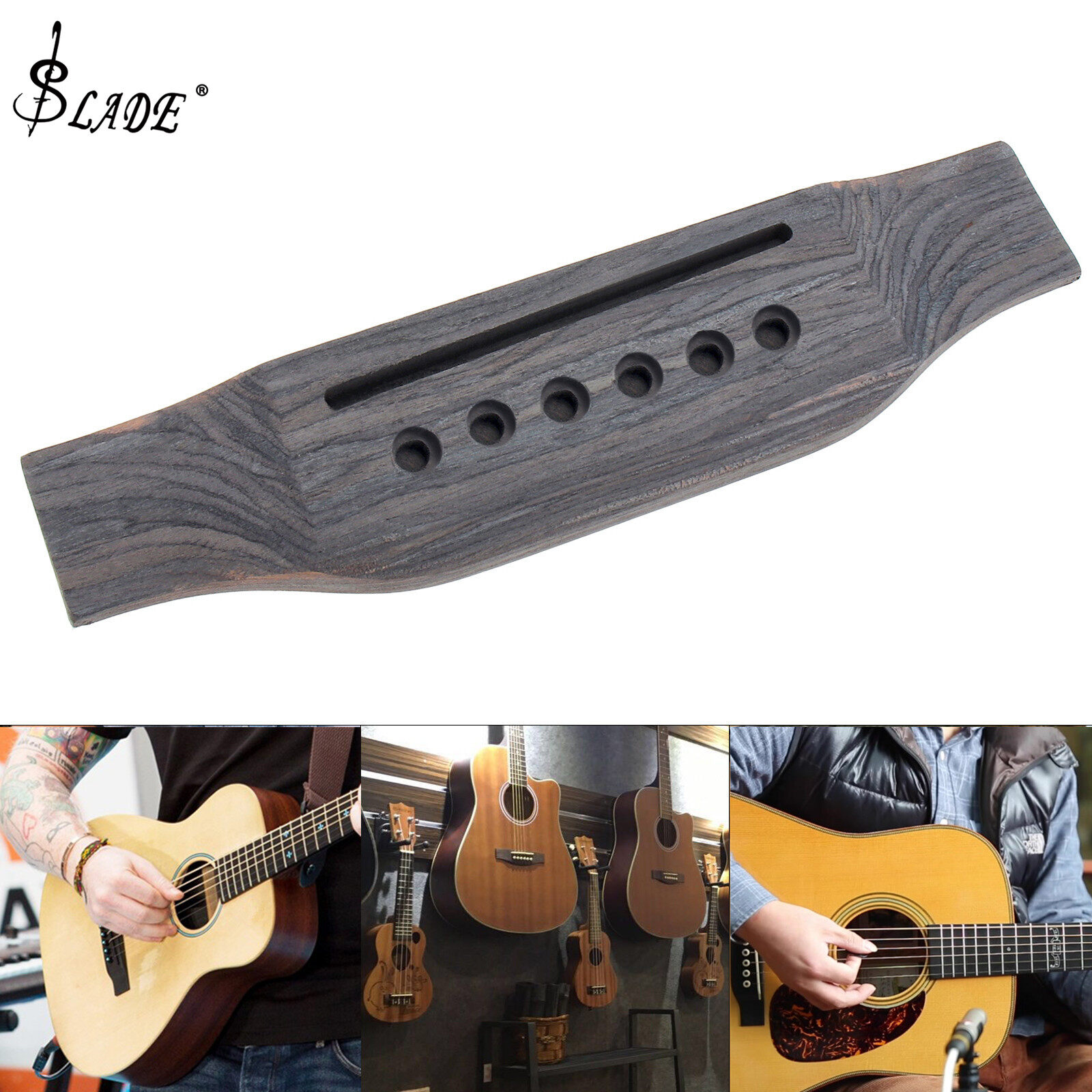 Slade Gỗ Acoustic Ngựa đàn guitar Pad phù hợp cho Martin phong cách guitar 6 dây đàn guitar phần