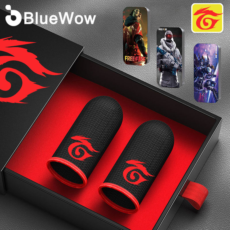 BlueWow Free01/Free Fire Mobile Gaming Fingertip Gloves Anti-Sweat Anti-slip Touch Screen Finger Cot ราคา 10 บาท*ส่งฟรี