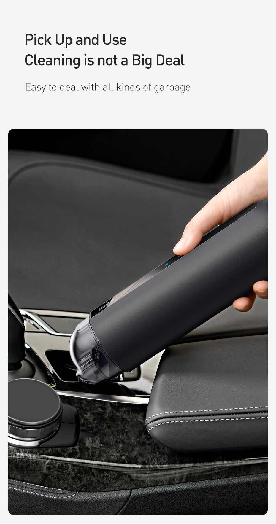 Baseus A2 Car Vacuum Cleaner 5000Pa For Car Home Office 6