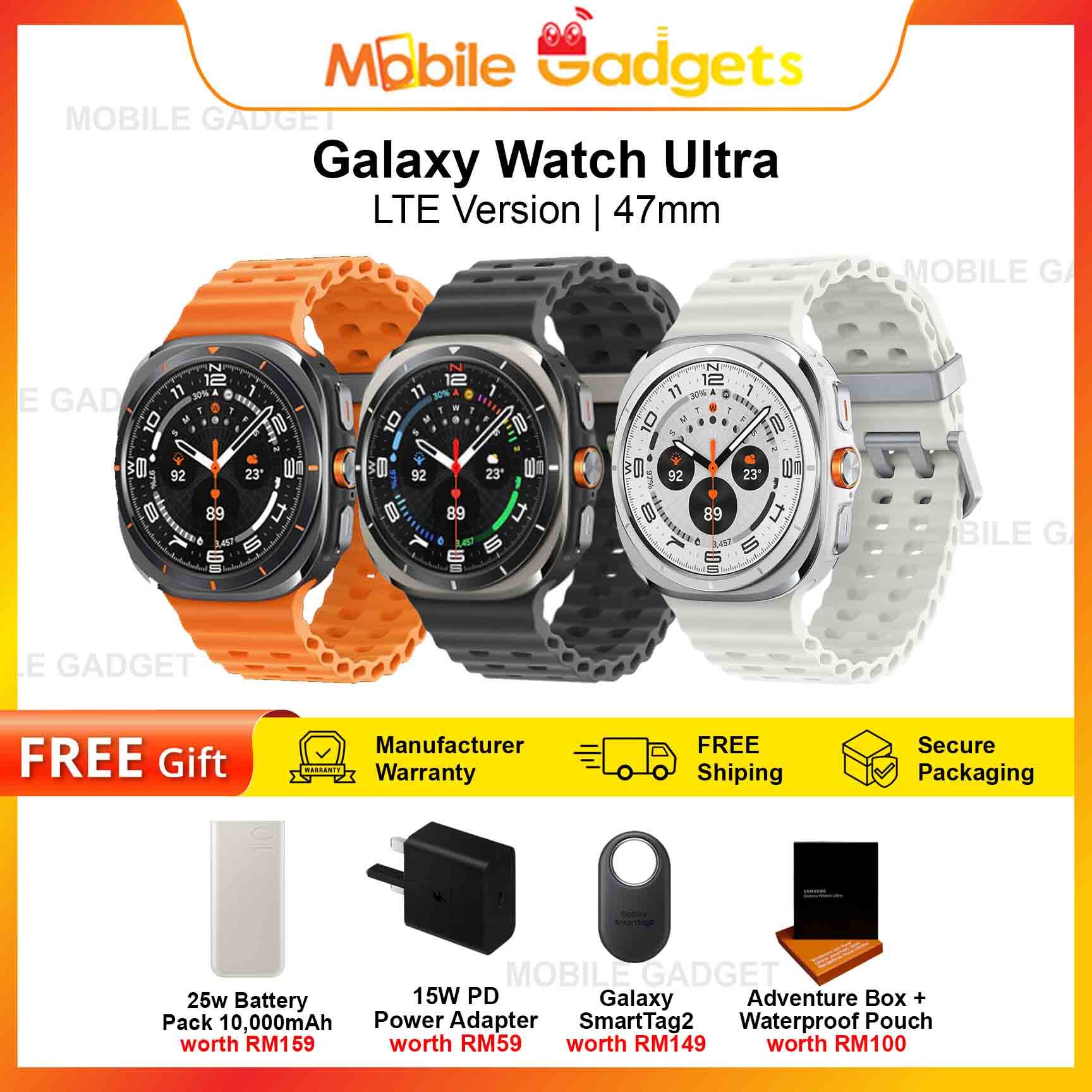 [in stock]Samsung Galaxy Watch Ultra LTE  47mm 1.5 inches 32GB Super AMOLED 100m water resistant 590 mAh 10W wireless SmartWatch