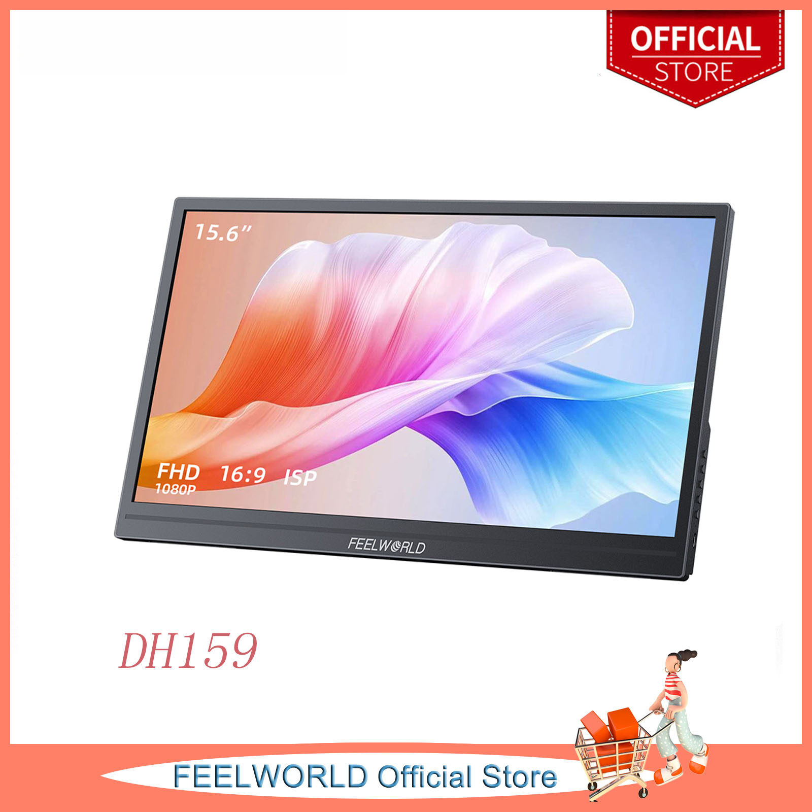 FEELWORLD DH156 15.6inch Portable External Monitor FHD 1080P USB-C HDMI ราคา 7,109 บาท*ส่งฟรี