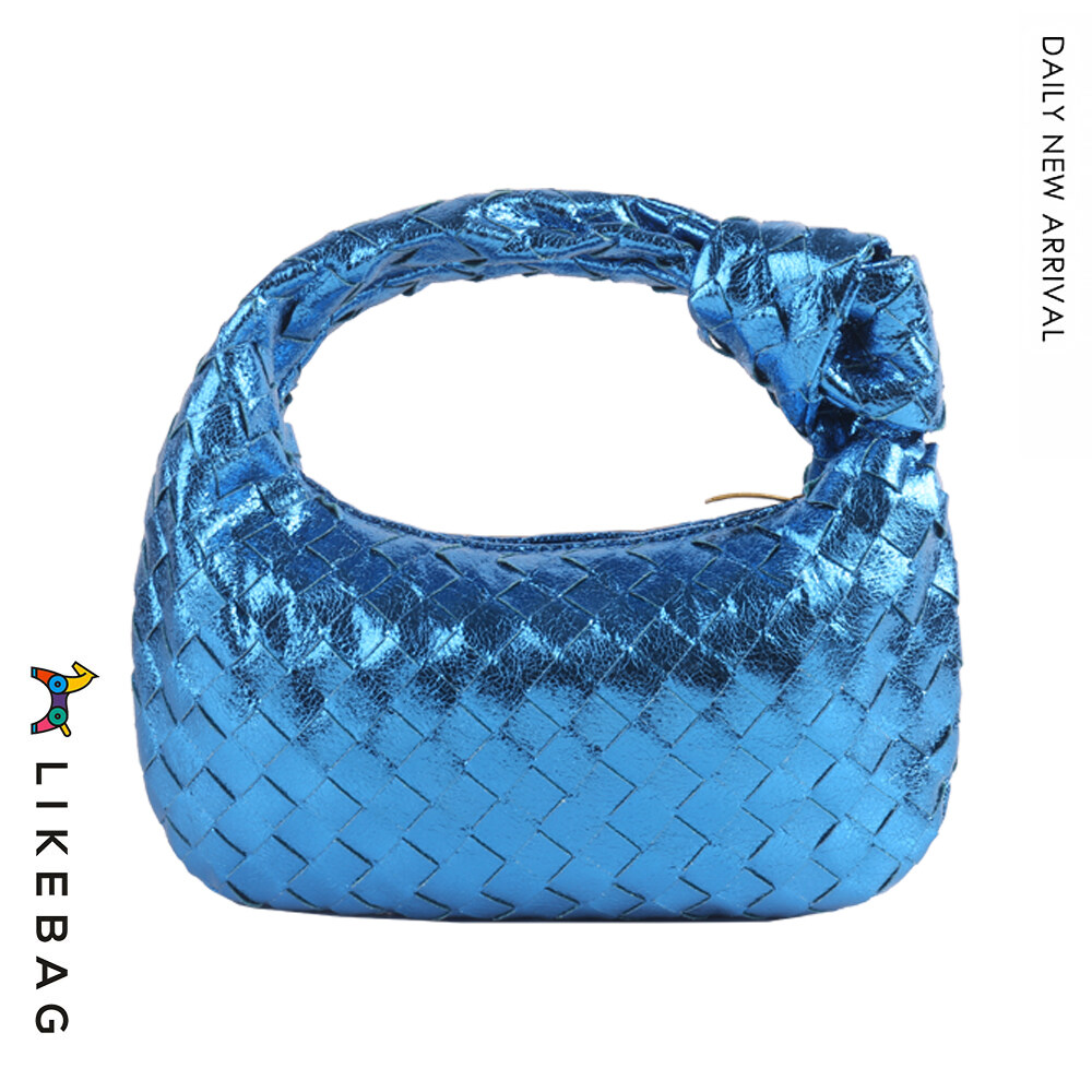 LIKEBAG fashion original woven basket bag PU leather Zipper pure hand-woven hand bag for women ราคา 1,199 บาท*ส่งฟรี