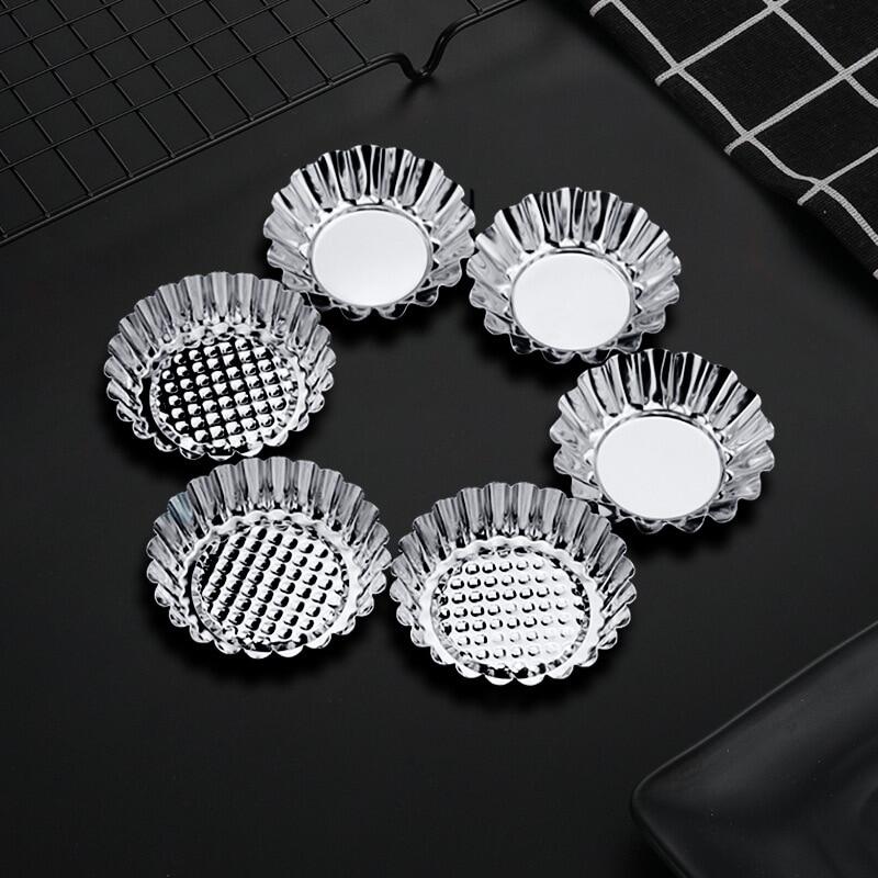 Gambar 30PCS Egg Tart Mould Reusable Cupcake Egg Tart Mold Cookie Pudding Mold Nonstick Baking Pastry Tool Cake Baking Accessories