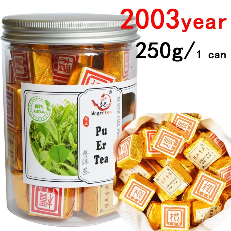 Gambar The Oldest pu  39;er Tea 2003 Chinese Yunnan Old Ripe pu  39;er 250g China Tea Health Care Pu  39;er Tea Brick  For Weight Lose Tea