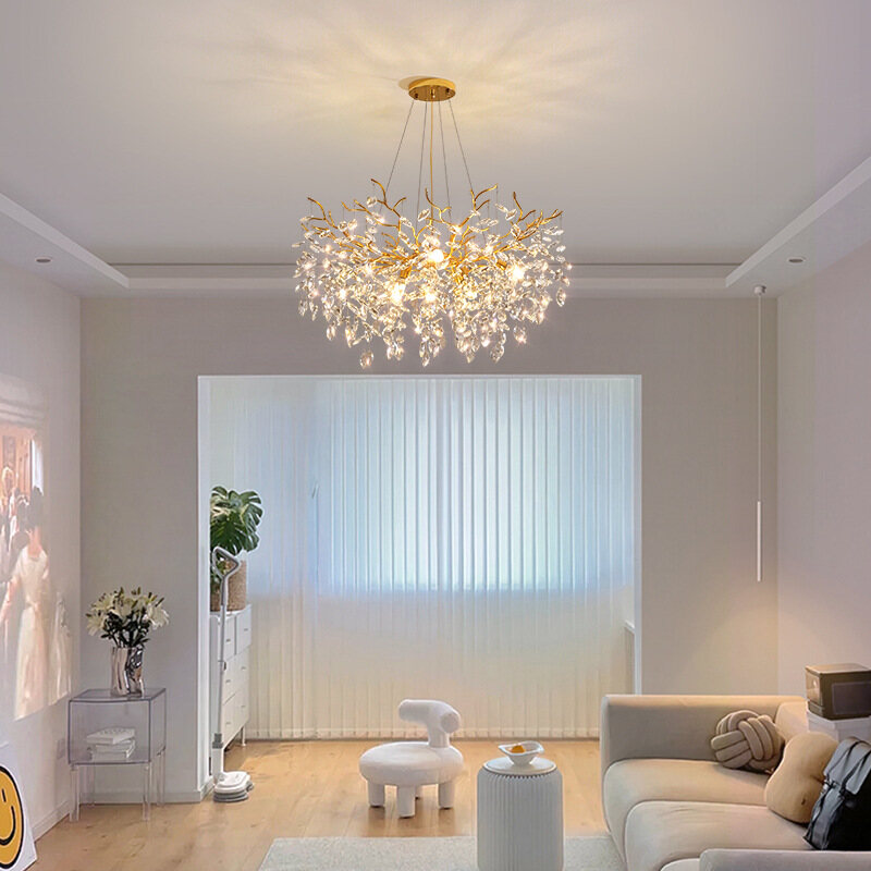 Modern Crystal LED Lights Chandelier For Living Room Decor Bedroom Ceiling Lamp Hanging Light Fixture Home Decoration Luxury ราคา 10,997 บาท*ส่งฟรี