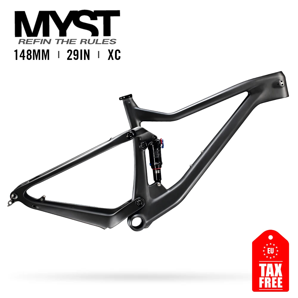 [Ryet Mtb Carbon Frame 29Er Full Suspension System 148 Reinforced Carbon Frame Mtb Bicycle Carbon Frame Xc Suspension,MTB Frame 29er Full Suspension Carbon Frame Boost 148mm Suspension Carbon MTB Frame Carbon XC Bike,] ราคา 24,860 บาท*ส่งฟรี