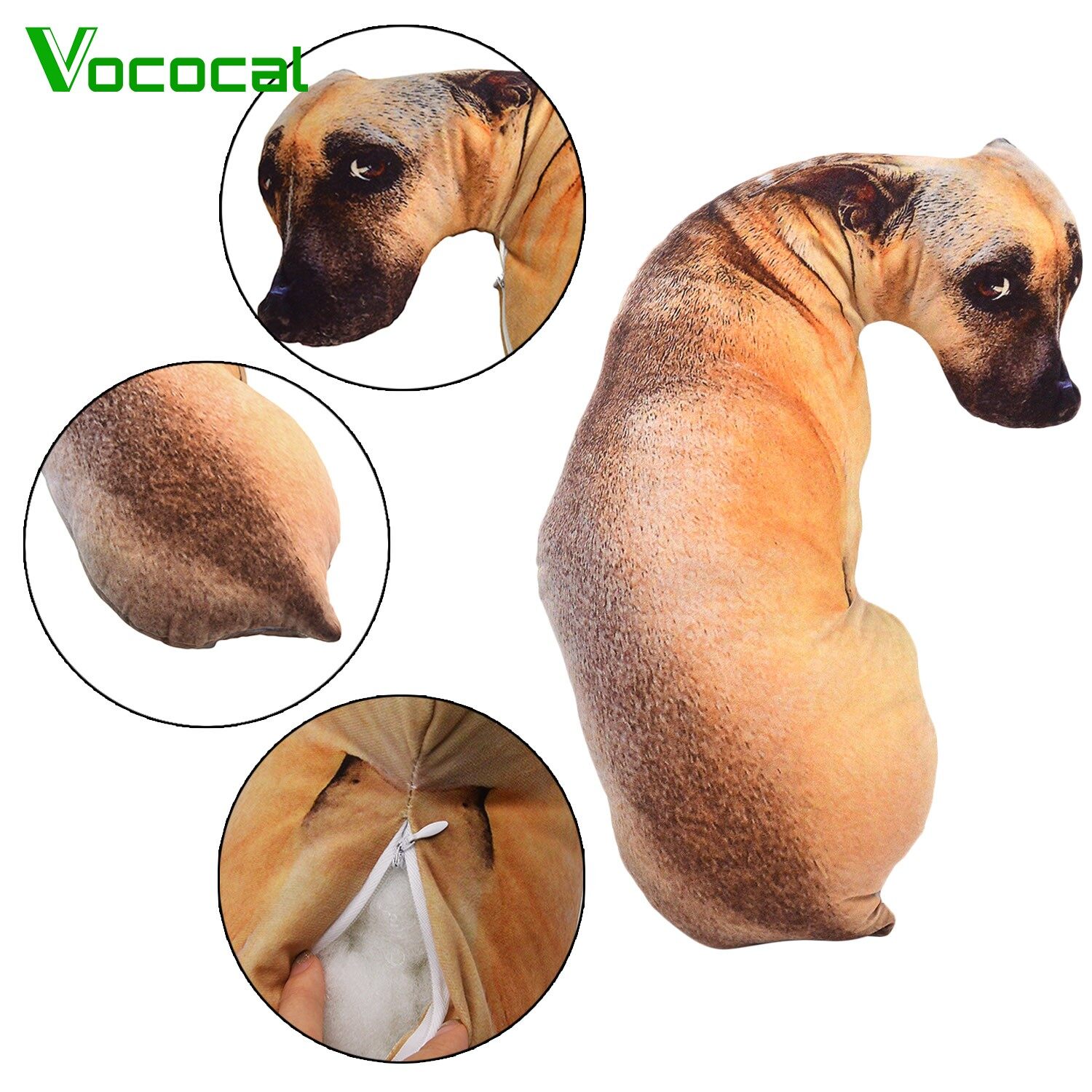 Vococal 3D Dog Shaped Pillow Decorative 