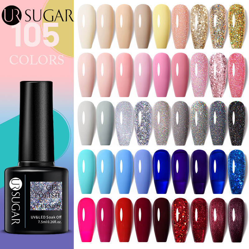 Ur đường 7.5ml gel đánh bóng móng tay cho móng tay bán vĩnh viễn vernish top coat uv led gel gel ngâm móng tay nghệ thuật keo ong móng tay