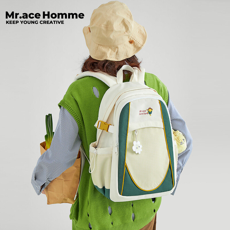 Mr. ace Homme Farm Series Leisure Backpack Women Laptop 14 inch Backpack Korean Style Waterproof School Bag - ยี่ห้อ Mr. ace Homme ราคา 1,590 บาท*ส่งฟรี