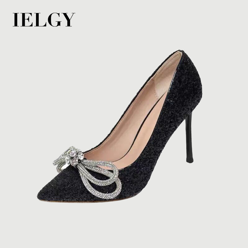 IELGY Women's high heels comfortable stiletto black office shoes ราคา 563 บาท*ส่งฟรี