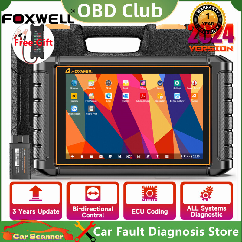 FOXWELL NT1009 12V/24V OBD2 Scanner Full System 2025 Car Diagnose Tool ECU Coding Tool Car Falut Code Diagnostic Tool Odb2 Scanner Wifi Bluetooth ECU Scanner Bi-directional Active Test Car Scanner For All Cars ราคา 19,150 บาท*ส่งฟรี