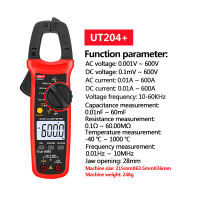 UNI-T Digital Clamp Meter True RMS UT202A+ UT204+ AC DC Voltage Current Tester UT203+ UT202+ UT201+ Clamp Multimeter Resistance Frequency Capacitance Meter