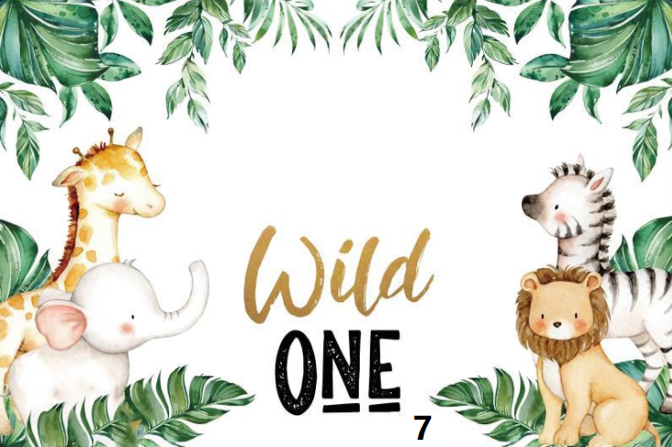 Minii's Wild One Birthday Forest Animal Theme Elephant Fox Party Background  Banner Backdrop for Children Party Decoration | Lazada