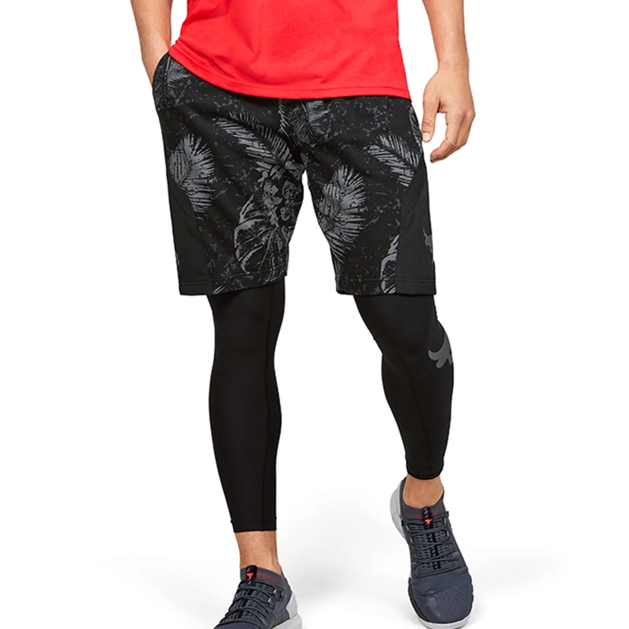 men's project rock terry printed shorts