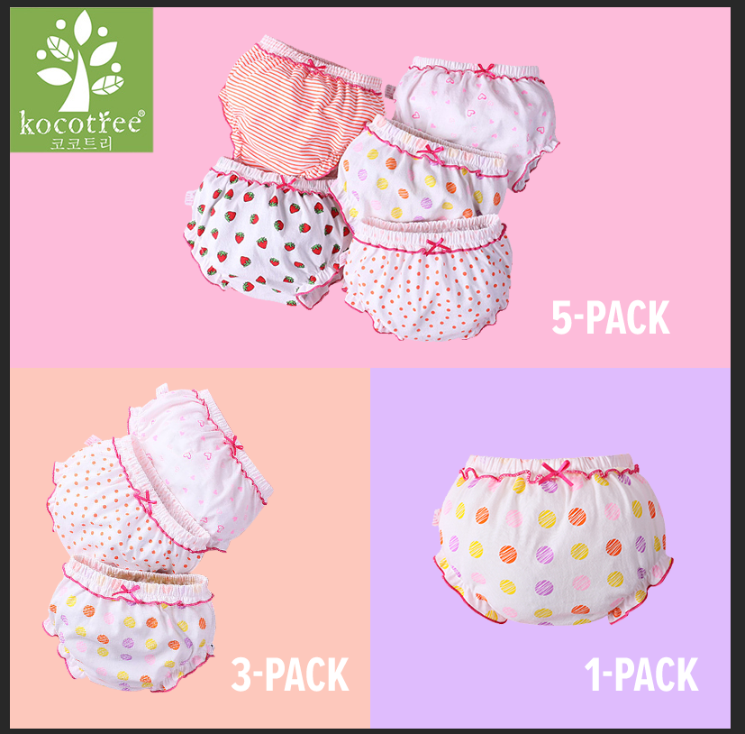 Kocotree Đồ Lót Cotton Cho Bé Gái Em Bé Gái, Quần Lót Buộc Dây Dễ Thương Cho Trẻ Sơ Sinh Và Trẻ Mới Biết Đi Vải Bông Loại A Mặc Được Bạn Nhé Bên Cạnh Cơ Thể