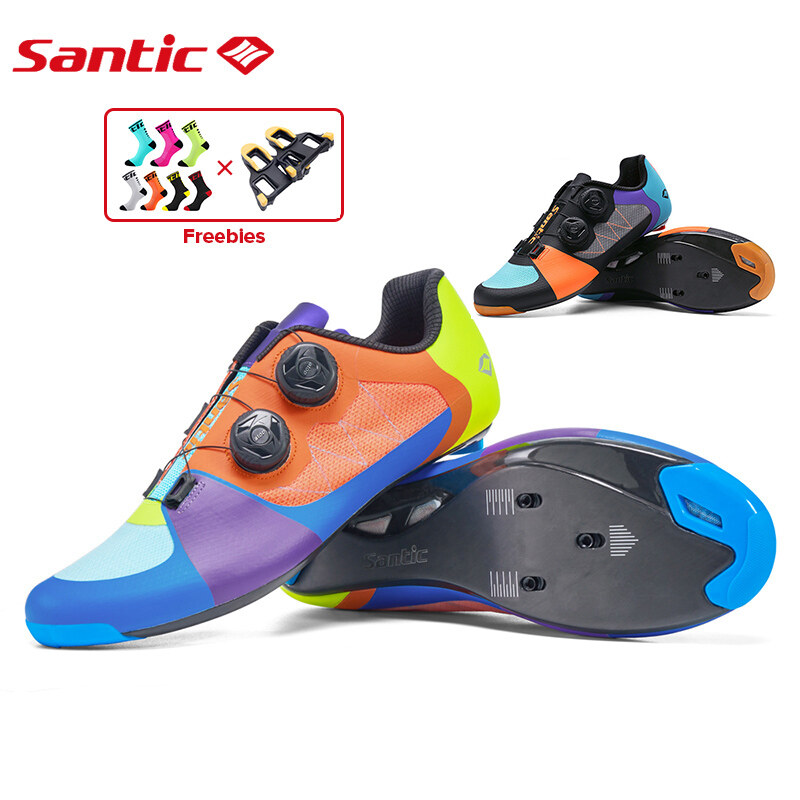 Santic Cycling Shoes Men Road Bike Shoes Professional Carbon Fiber Racing Shoes Breathable Super Light Bicycle Shoes MS21033 ราคา 6,735 บาท*ส่งฟรี