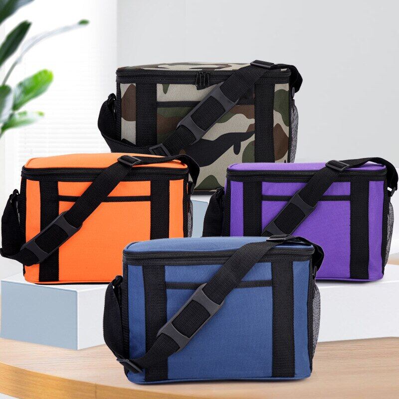 Gambar Waterproof Shoulder Picnic Cooler Bag Outdoor Camping Fruit Snacks Drink Keep Fresh Handbag Larger Capacity Food Thermal Pouch