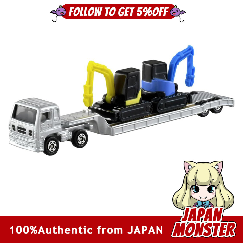 Takara Tomy Tomica No.142 Isuzu Giga Heavy \c\onstruction Machinery Transporter Japan