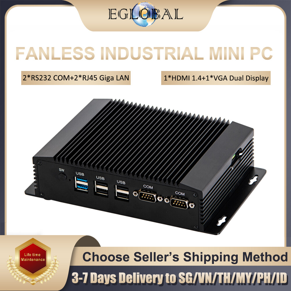 Eglobal Industrial Mini PC Intel Pentium N3520 Celeron N2920 Windows10 2COM 2LAN Watchdog fit for industrial grade field Desktop Computer Laptop ราคา 8,972 บาท*ส่งฟรี