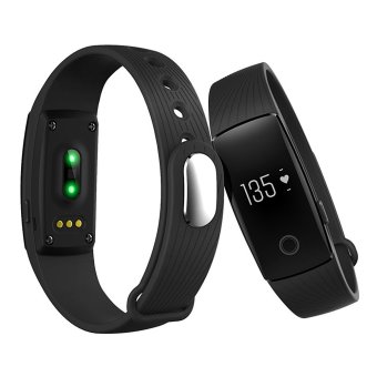 ID107 Waterproof Bluetooth 4.0 Smart Band Bracelet Heart RateMonitor Wristband Fitness Tracker Sleep Monitor (Black)