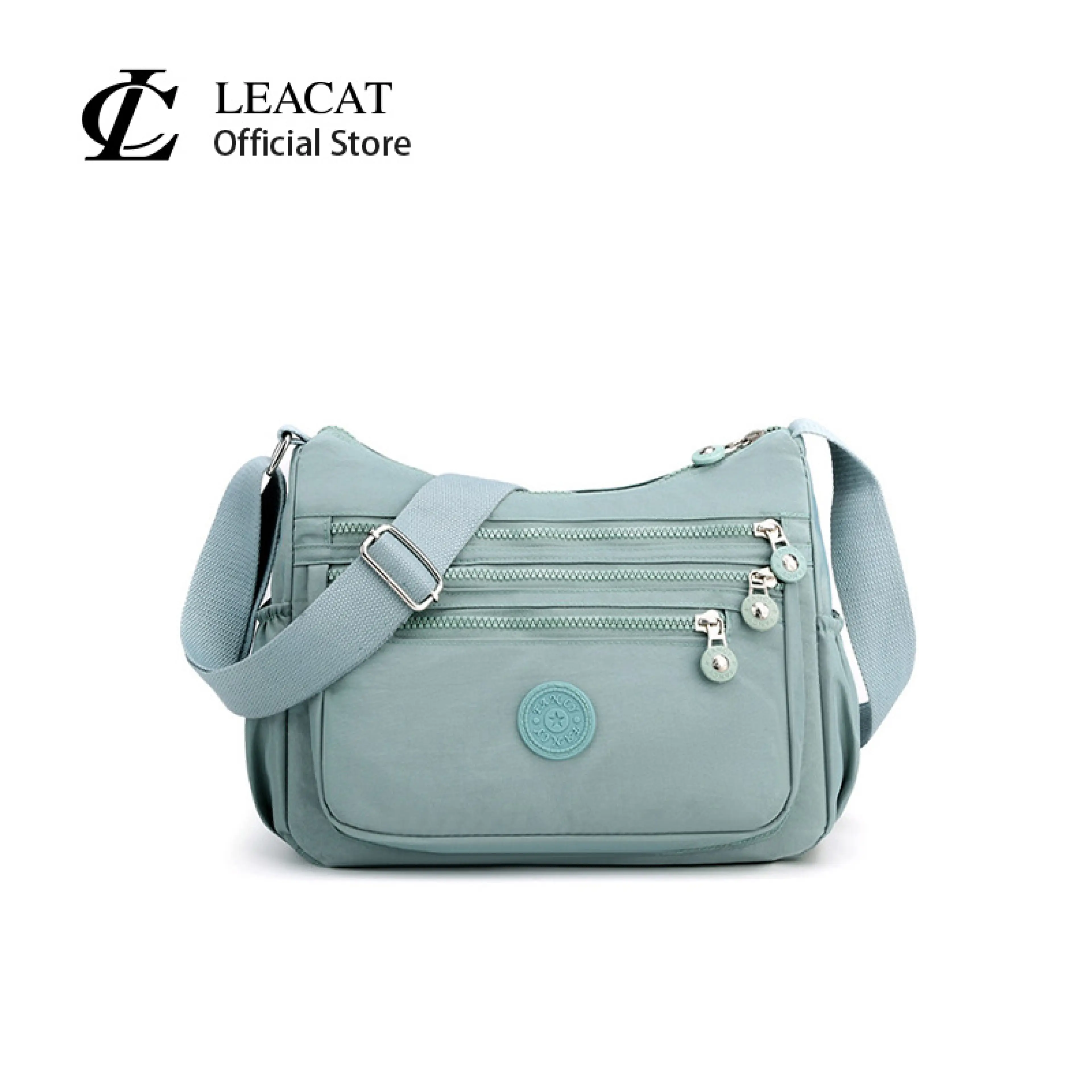 Leacat Women's Nylon Crossbody Bag Multi-pocket Waterproof Shoulder Bag For iPad