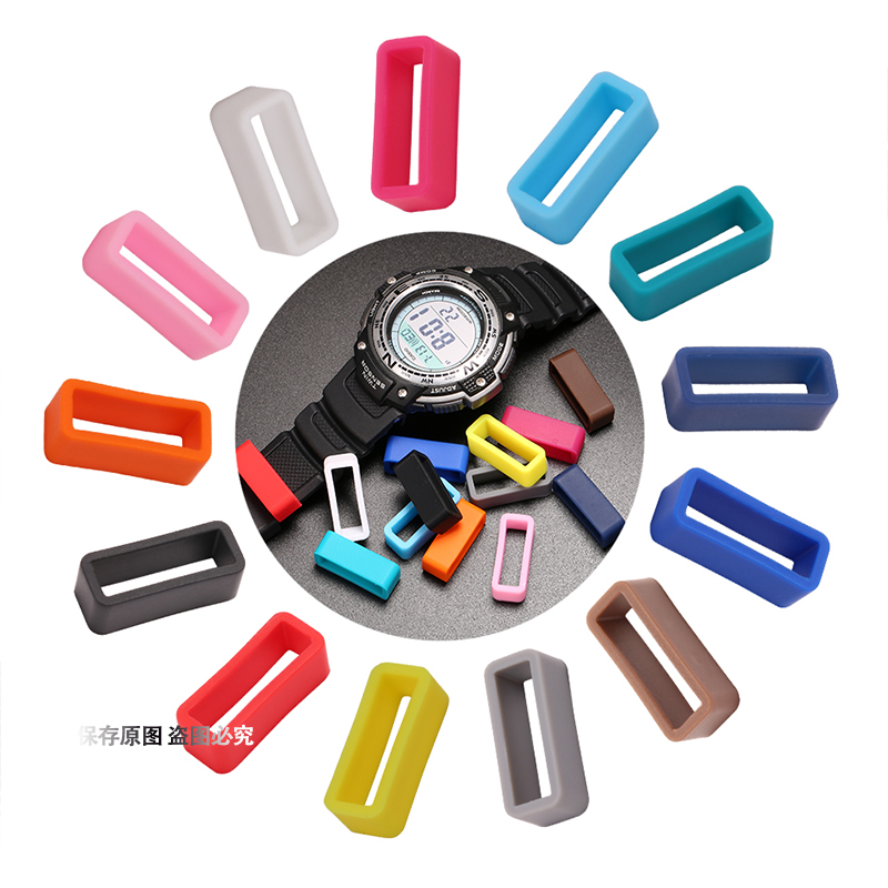 4 chiếc dây đồng hồ nam và nữ cao su silicon qqkeeper nhẫn giữ 16mm 18mm 20mm 22mm 24mm 26mm khóa khóa active móc khóa nhẫn vòng đồng hồ