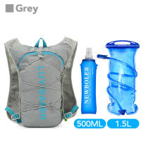 Newboler 140g Lightweight Bicycle Hydration Bag Breathable Cycling Backpack Hiking Climbing Running Backpack With 2L Water Bladder Reflective Sports Bike Hydration Backpack