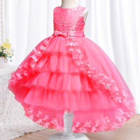 MQATZ New High Quality Baby Lace Princess Dress For Girl Elegant Birthday Party Trailing christmas Clothes 3-12 Years T5399
