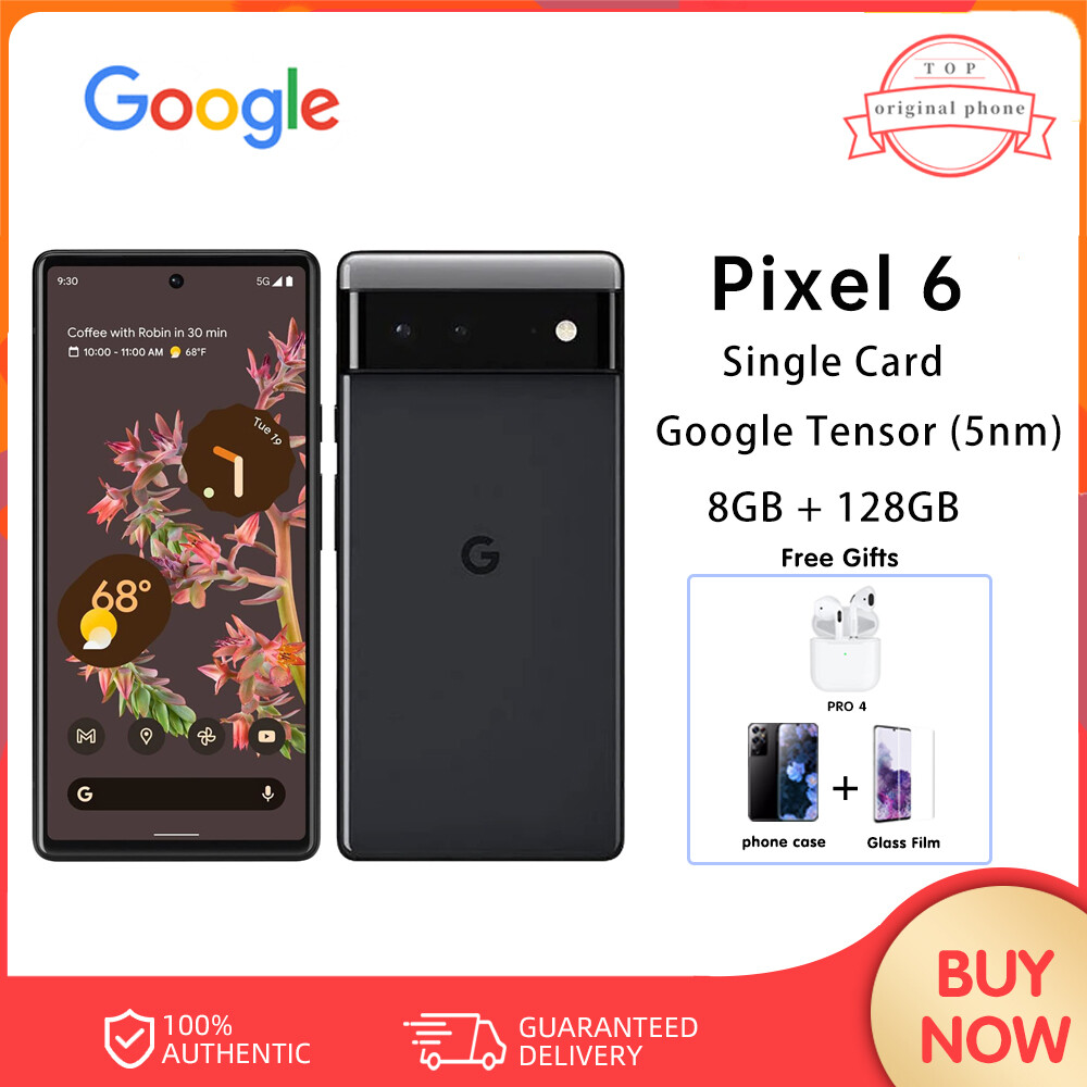 Google Pixel 6 Unlocked US Version Single Sim + eSIM 5G Mobile Phone Google Tensor (5nm) 4614 mAh 8GB + 128GB NFC Original ราคา 10,929 บาท*ส่งฟรี