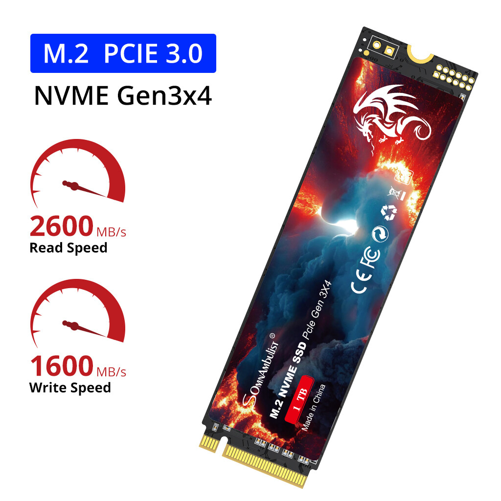 Somnambulist SSD M2 NVME 128GB 256GB 512GB 1TB SSD M.2 2280 PCIe 3.0 Nội Bộ ổ cứng lưu trữ thể rắn cho máy tính xách tay trò chơi để bàn giao diện điều khiển