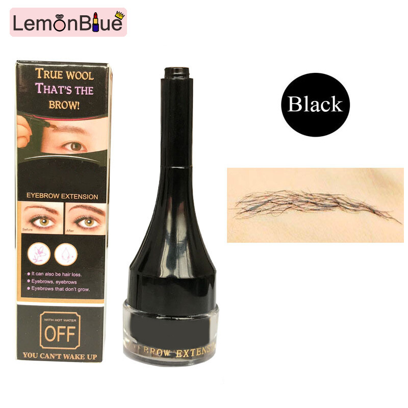Gambar LemonBlue Waterproof 4D Eyebrow Fiber Extension Gel Cream Tint Pen Eyebrow Enhancer Brush for Building Eyebrow