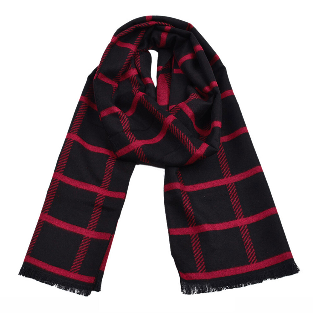 Fs khăn quàng cổ kẻ sọc hình học cashmere 2022 khăn choàng quấn khăn choàng pashmina cho nam thương hiệu sang trọng mùa đông ấm áp bufanda echarpe homme tua rua
