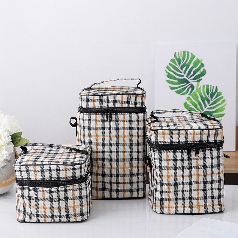 Gambar Portable Multiple Specifications Lunch Bag Office Worker Bring Meals Thermal Handbag Women Large Picnic Food Keep Fresh Pouch
