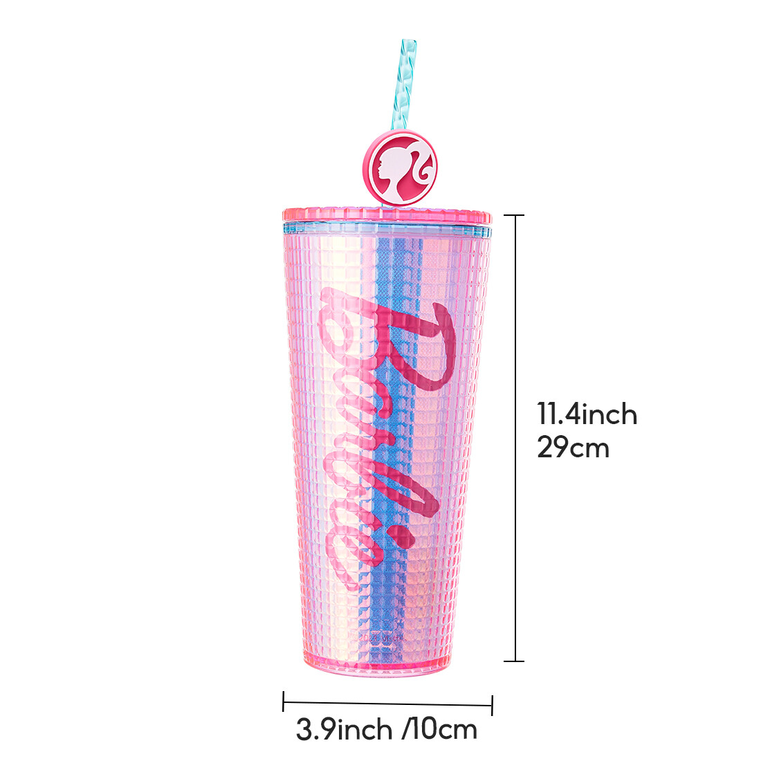 MINISO Barbie Sunshine Series Double-layer Straw Cup 775mL ราคา 196 บาท*ส่งฟรี